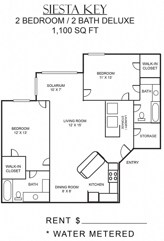 Tivoli Siesta Key 2 BR 2 Bath (1100sf)