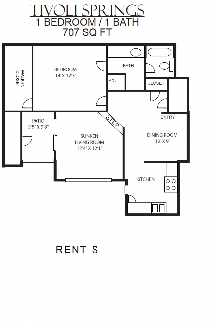 Tivoli Springs 1 BR 1 Bath