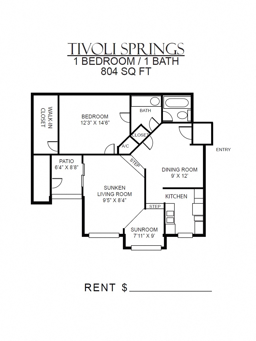 Tivoli Springs 1 BR 1 Bath (L)