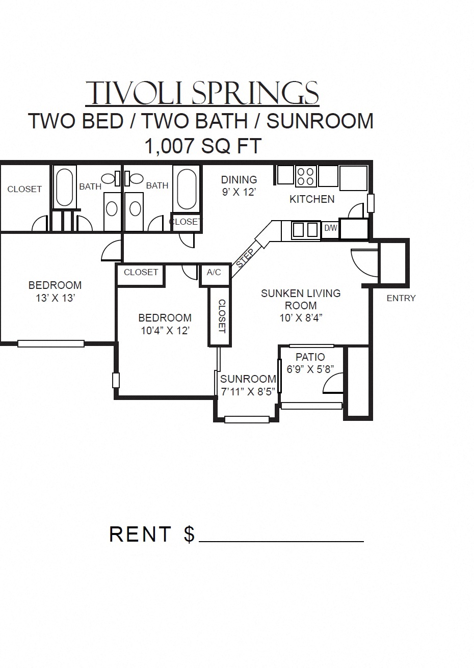 Tivoli Springs 2 BR 2 Bath