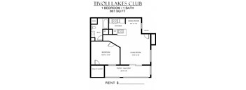 Tivoli Lakes Club 1 BR 1 Bath
