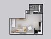 Studio, 1 Bathroom