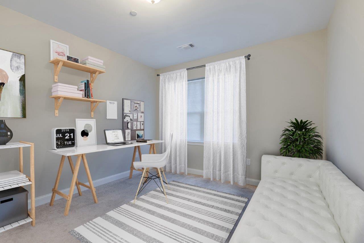 Digital staged Bedroom at Webster Village, Massachusetts, 02339