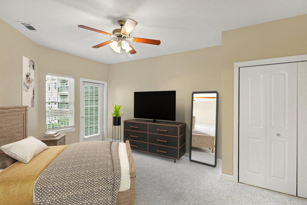 Virtually Staged Master Bedroom at Alexander at Patroon Creek, Albany, NY