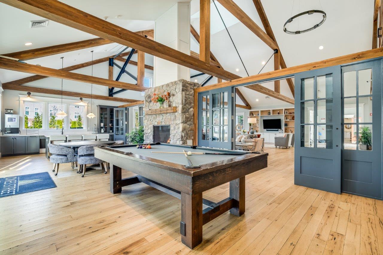 Clubhouse With Billiards Table at East Main, Massachusetts