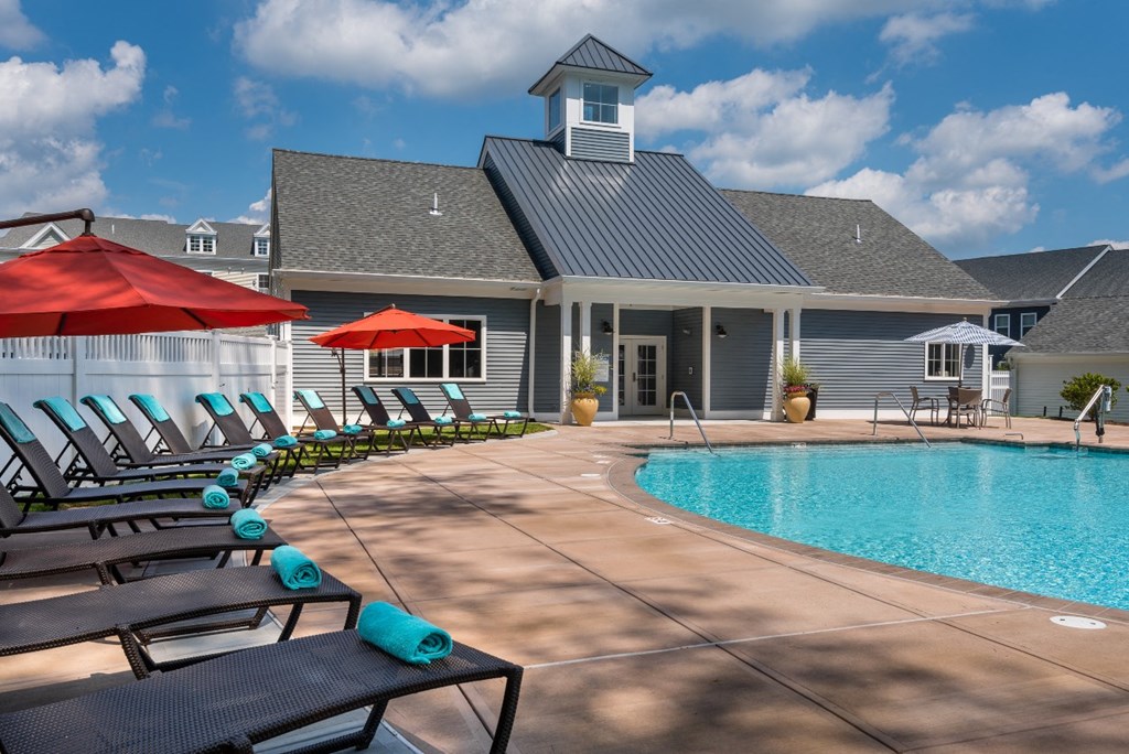Pool with Sundeck at East Main, Norton, Massachusetts