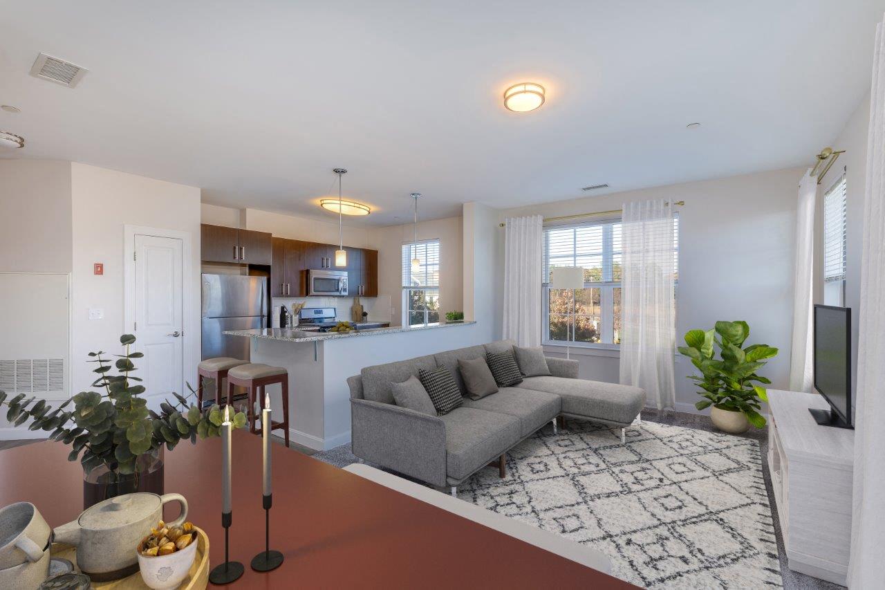 Modern Living Room at East Main, Norton, 02766