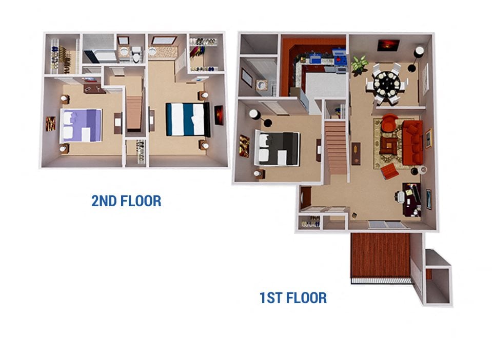 Floor Plans of Townhomes Gateway in Bensalem, PA