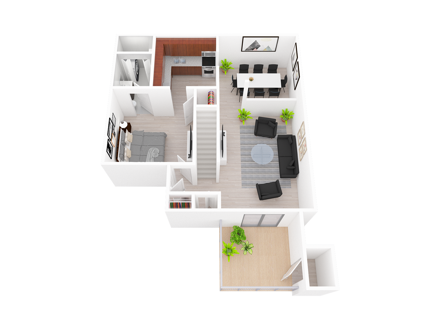 THG 2 bedroom 1st floor at Townhomes at Gateway, Bensalem