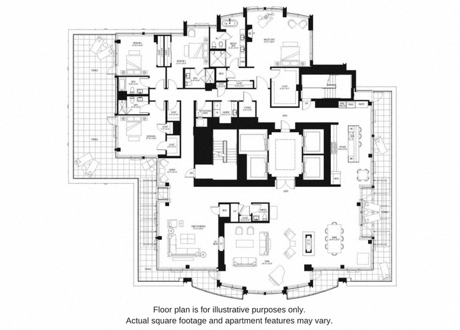Floor plan at The Bravern, Bellevue, WA, 98004