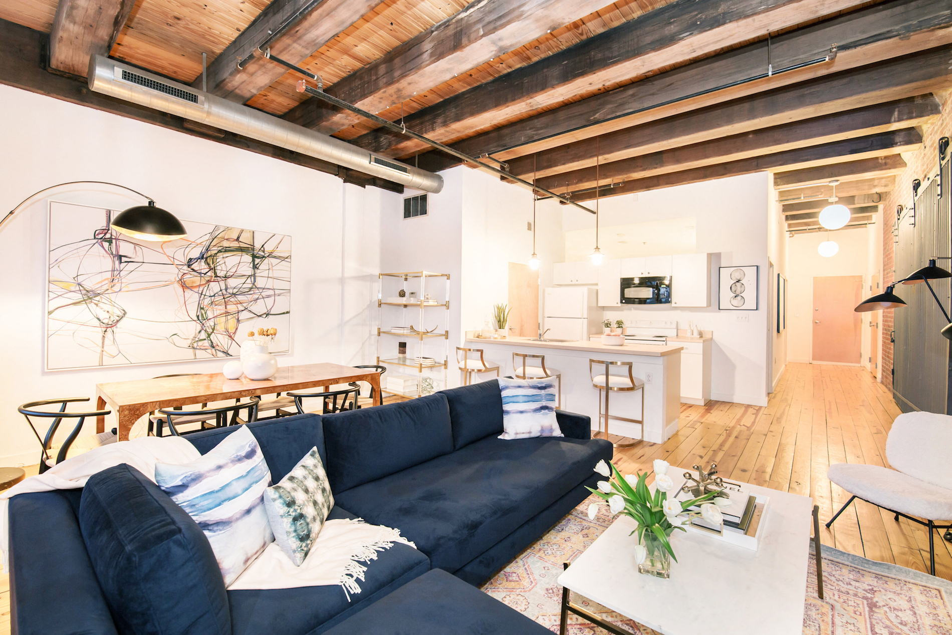 Montesino 1BR B Living Area_Kitchen