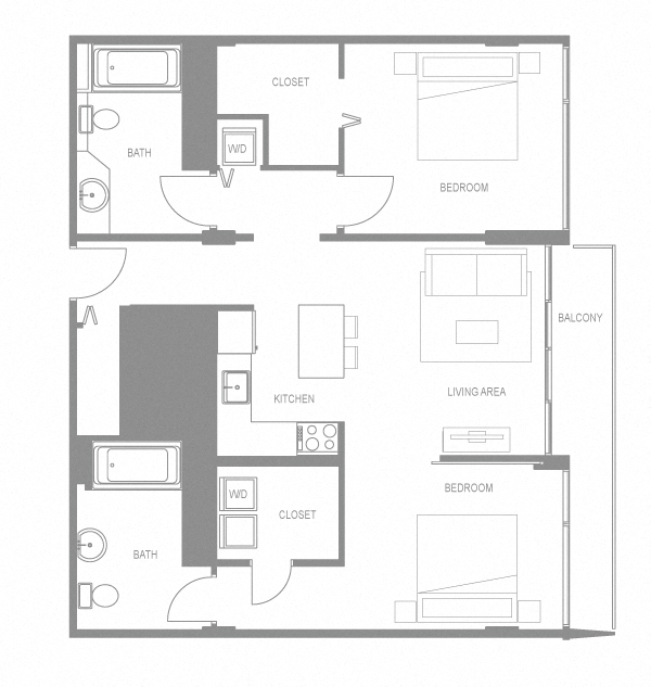 Navona Two Bedroom Flat B ADA