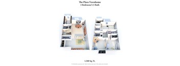 3 bed 2 bath floor plan A at Miamisburg by the Mall, Miamisburg, Ohio