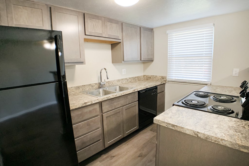 White interior kitchen at Miamisburg by the Mall, Miamisburg, OH