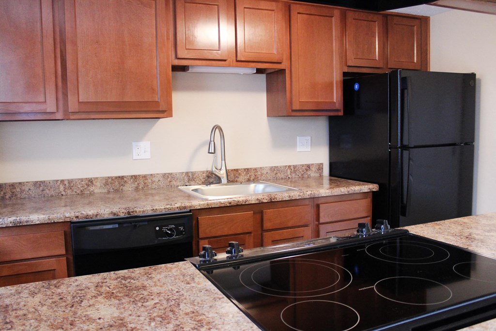 Wooden cabinets and appliances at Miamisburg by the Mall, Miamisburg, 45342