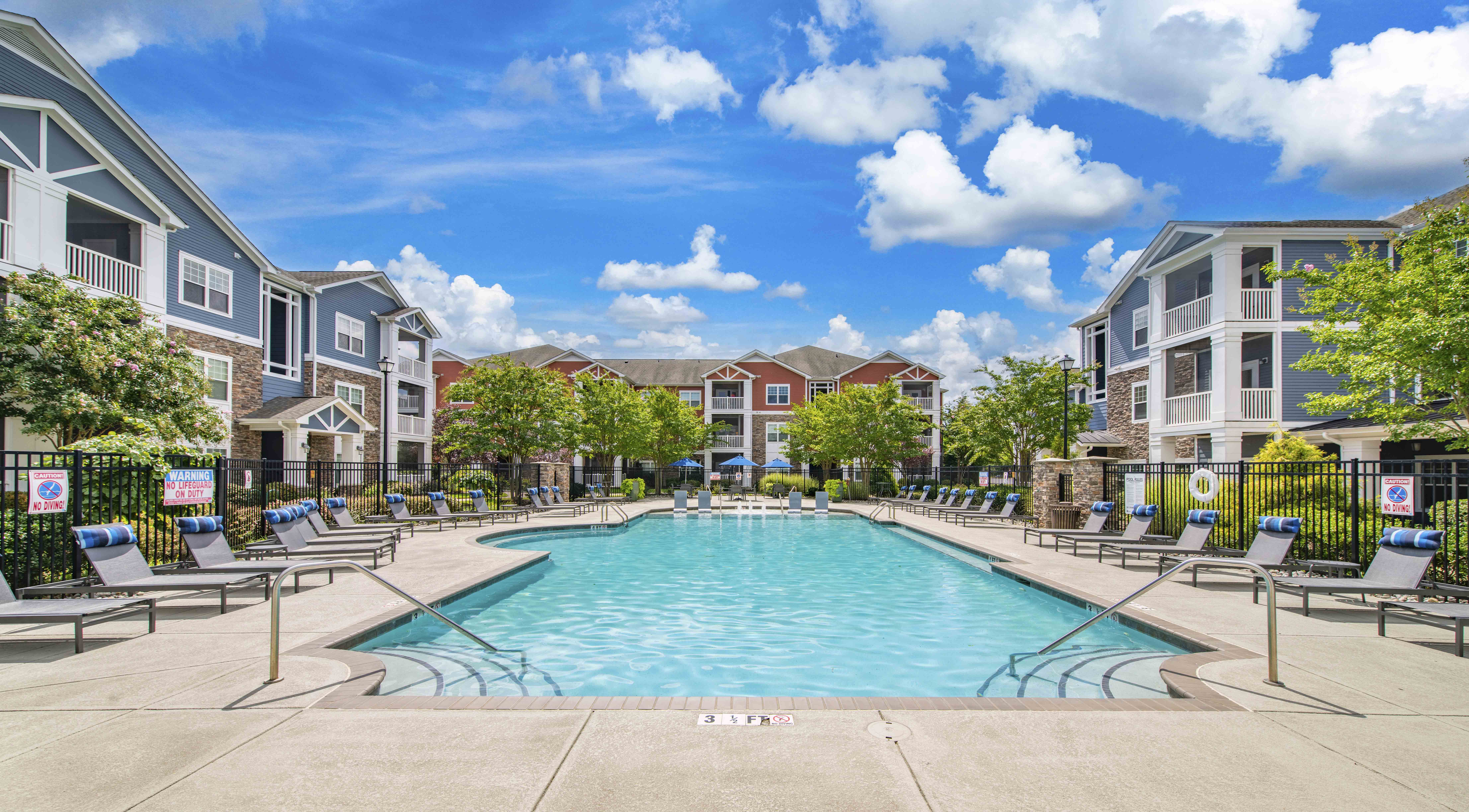 our apartments offer a swimming pool in front of our buildings