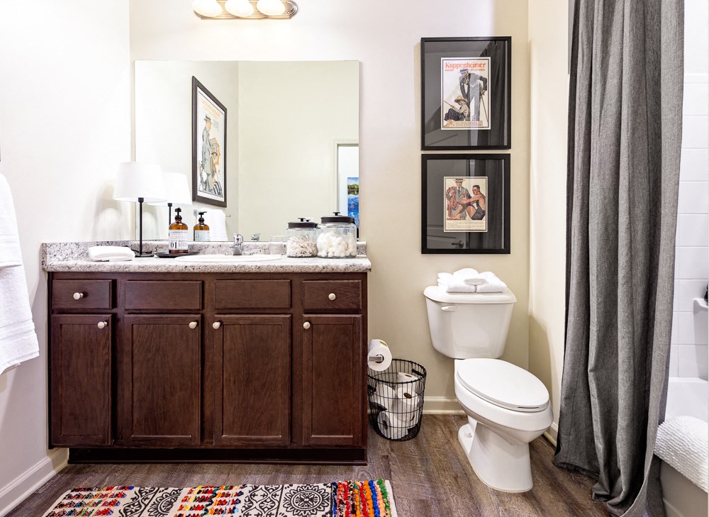 a bathroom with a toilet and a sink and a mirror