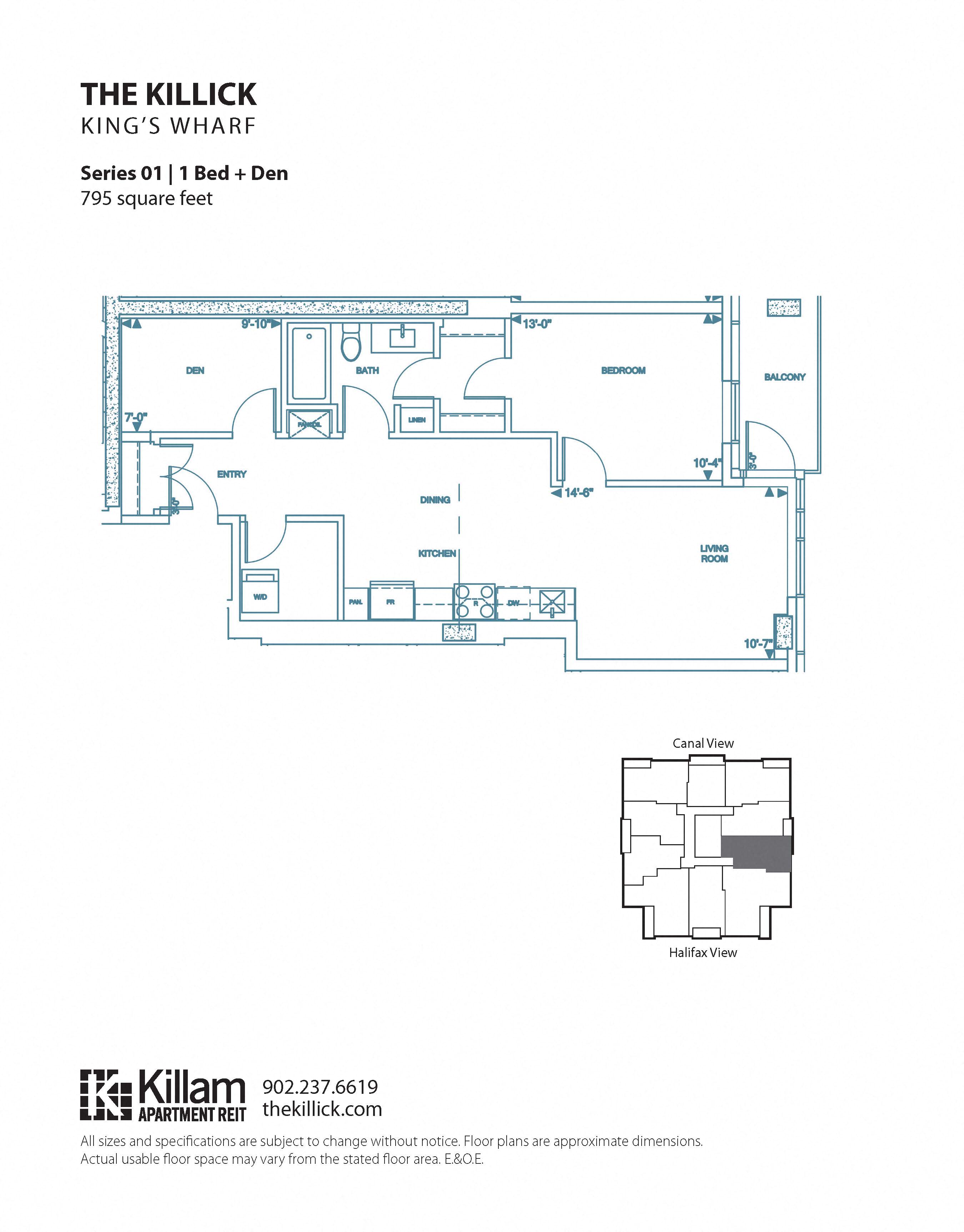 The Killick One Bedroom + Den