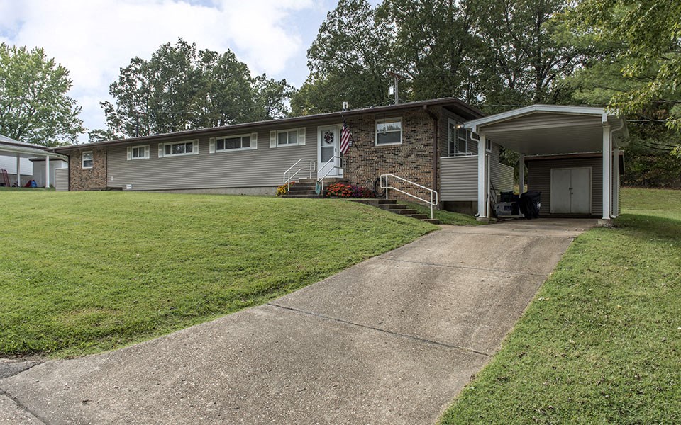 a house with a garage and a driveway