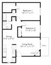 B1 - 2 bedroom 1 bath Floor Plan B1 - 2 bedroom 1 bath Floor Plan at Aviare Place, Midland, 79705