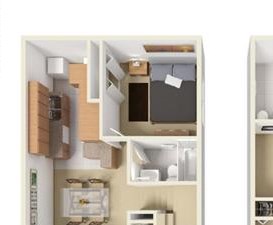 C1 - 3 bedroom 2 bath Floor Plan C1 - 3 bedroom 2 bath Floor Plan at Aviare Place, Texas