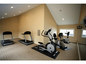 Fitness Center With Modern Equipment at Aviare Place, Texas