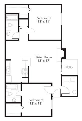 Floor Plan Floor Plan at Hawthorne House, Midland, 79705