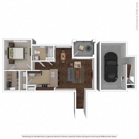 785 Square-Foot Blazer Floor Plan at Orion McCord Park, Little Elm, TX