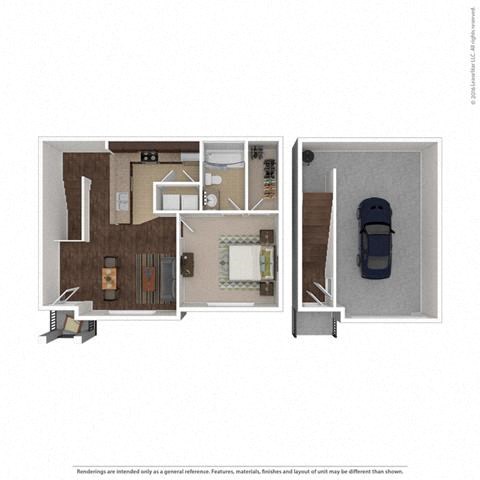 743 Square-Foot Caldera Floor Plan at Orion McCord Park, Texas, 75068