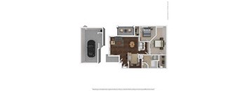 1088 Square-Foot Electra Floor Plan at Orion McCord Park, Little Elm, Texas