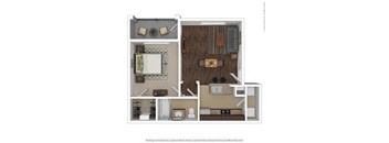 652 Square-Foot Halo Floor Plan at Orion McCord Park, Little Elm, TX, 75068