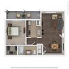Eclipse Floor Plan 726 Square-Foot Eclipse Floor Plan at Orion McKinney, McKinney, 75070