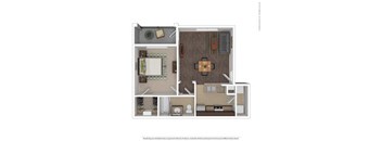 608 Square-Foot Halo Floor Plan at Orion McKinney, Texas, 75070