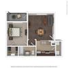 Halo Floor Plan 608 Square-Foot Halo Floor Plan at Orion McKinney, Texas, 75070