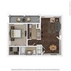 Eclipse Floor Plan 726 Square-Foot Eclipse Floor Plan at Orion Prosper, Prosper, 75078