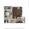 Halo Floor Plan 650 Square-Foot Halo Floor Plan at Orion Prosper, Texas, 75078