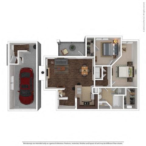 1177 Square-Foot Callisto Floor Plan at Orion Prosper Lakes, Prosper