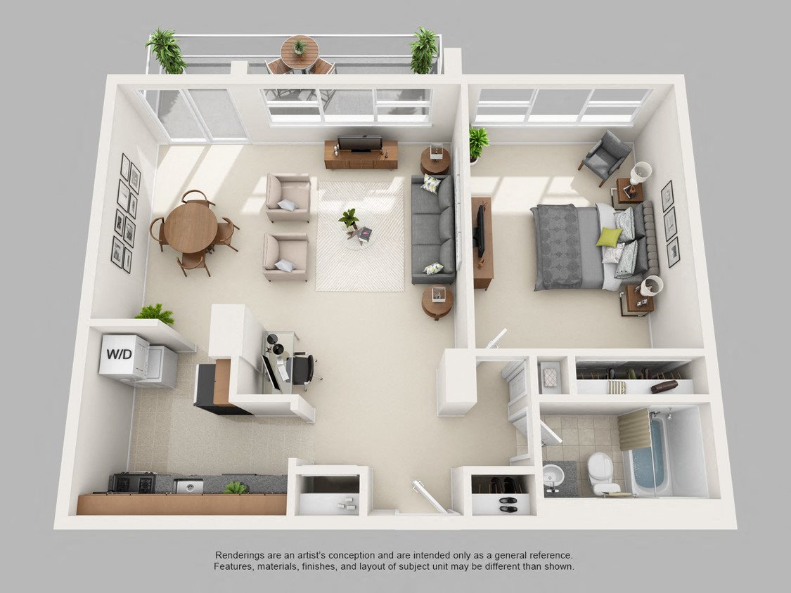 One Bedroom - Regular Floor Plan 2