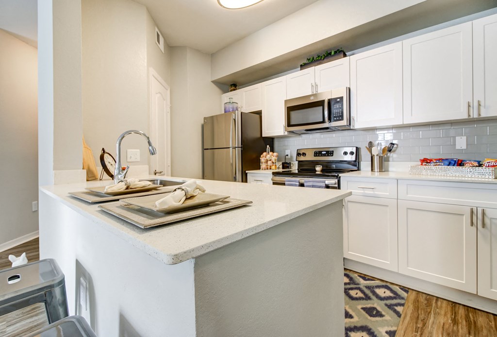 Stainless Steel Sink With Faucet In Kitchen at Tuscany Bay Apartments, Tampa, 33626