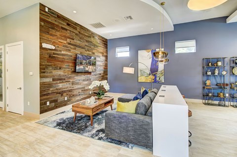 Classic Living Room Design With Television at Tuscany Bay Apartments, Tampa, 33626