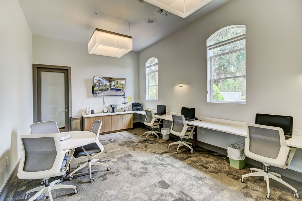Resident Business Center With Computer And Printer at Tuscany Bay Apartments, Florida, 33626
