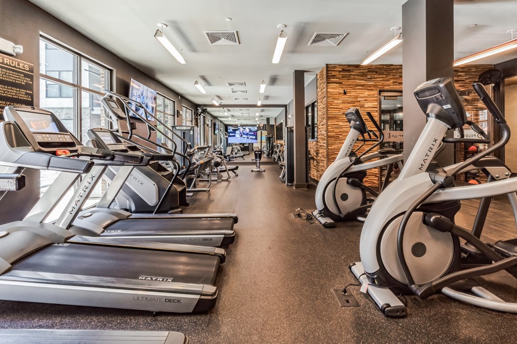 cardio equipment in the gym at arcadiaadia apartments