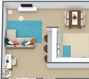1 bed 1 bath townhome - E