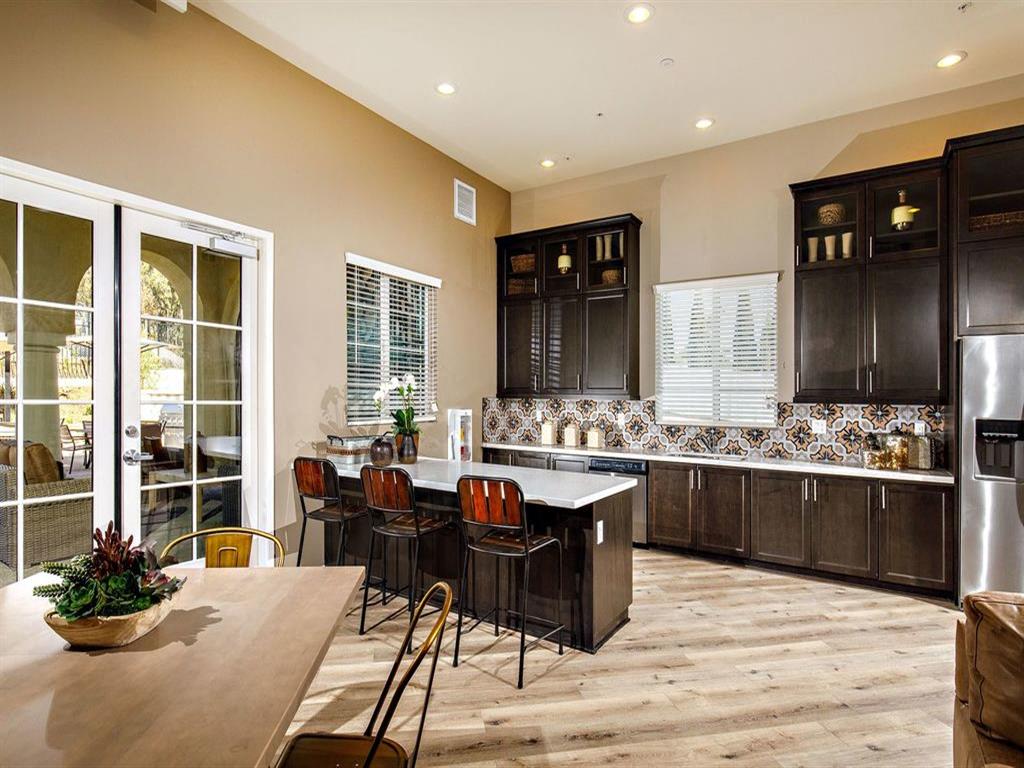 Club room with doors to enter BBQ area