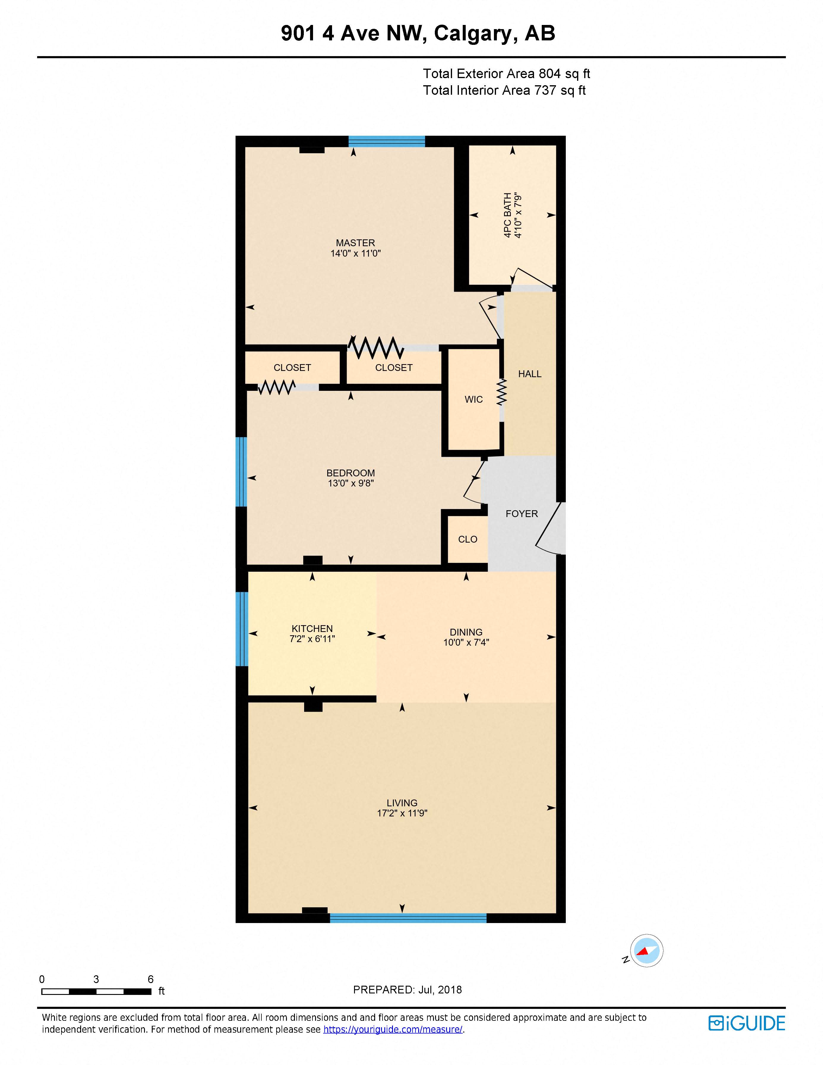 2 Bedroom 1 Washroom Large