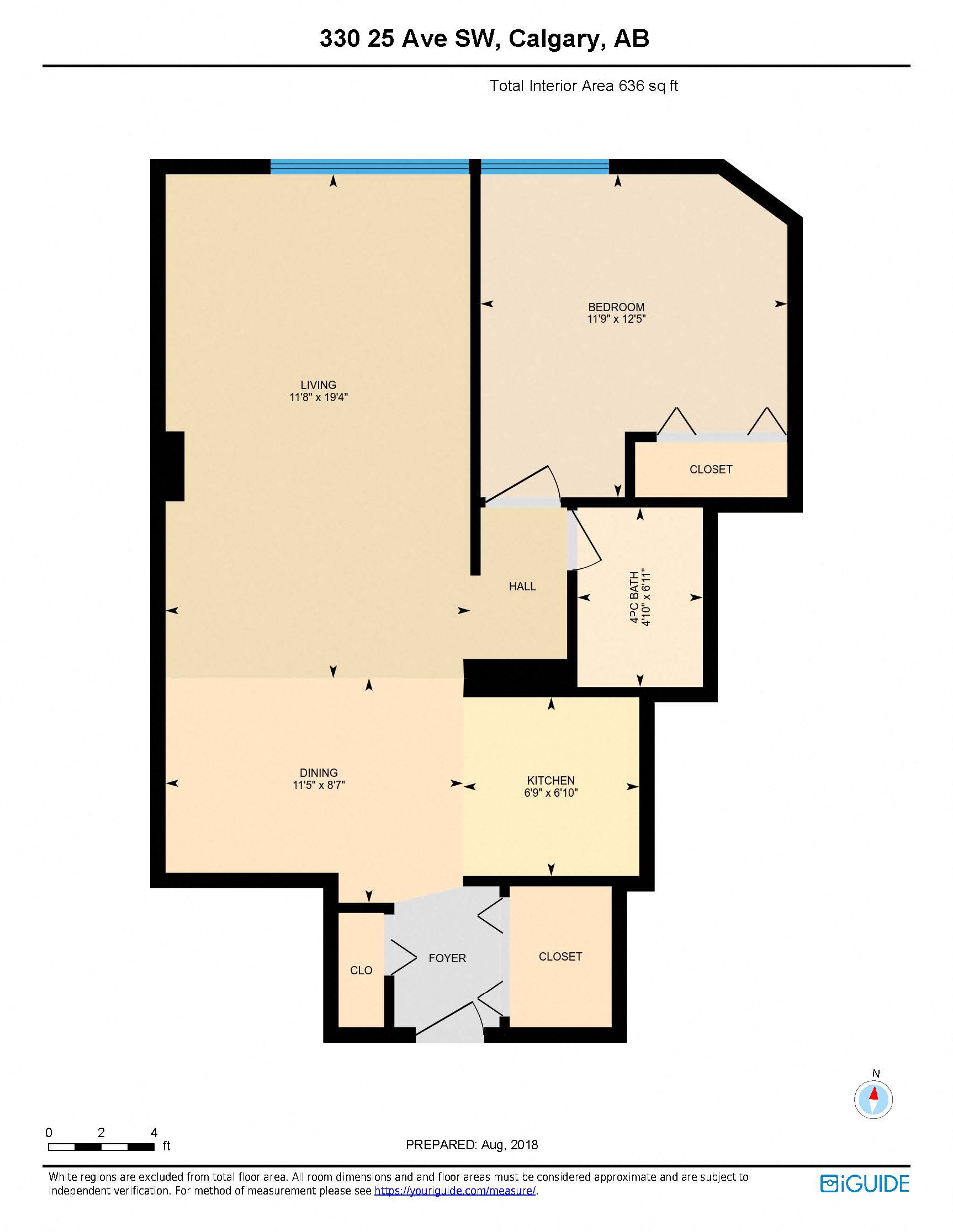 1 Bedroom 1 Washroom Extra Large