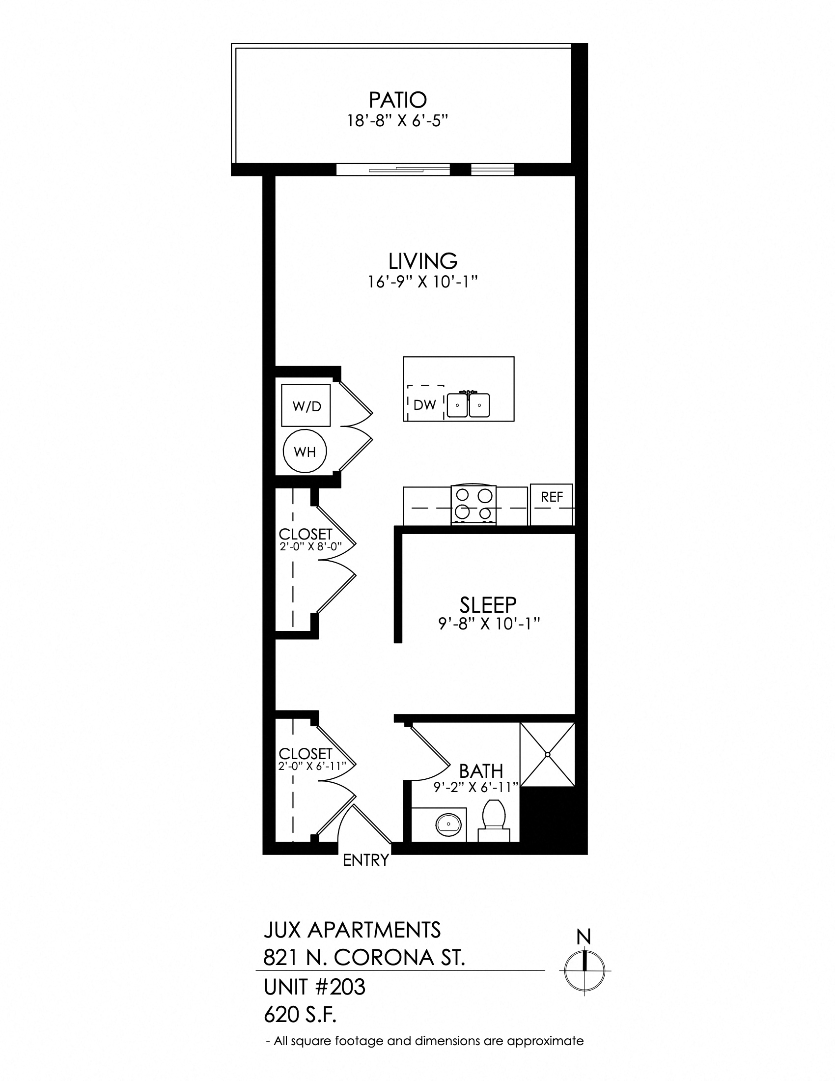 1 Bedroom, 1 Bathroom