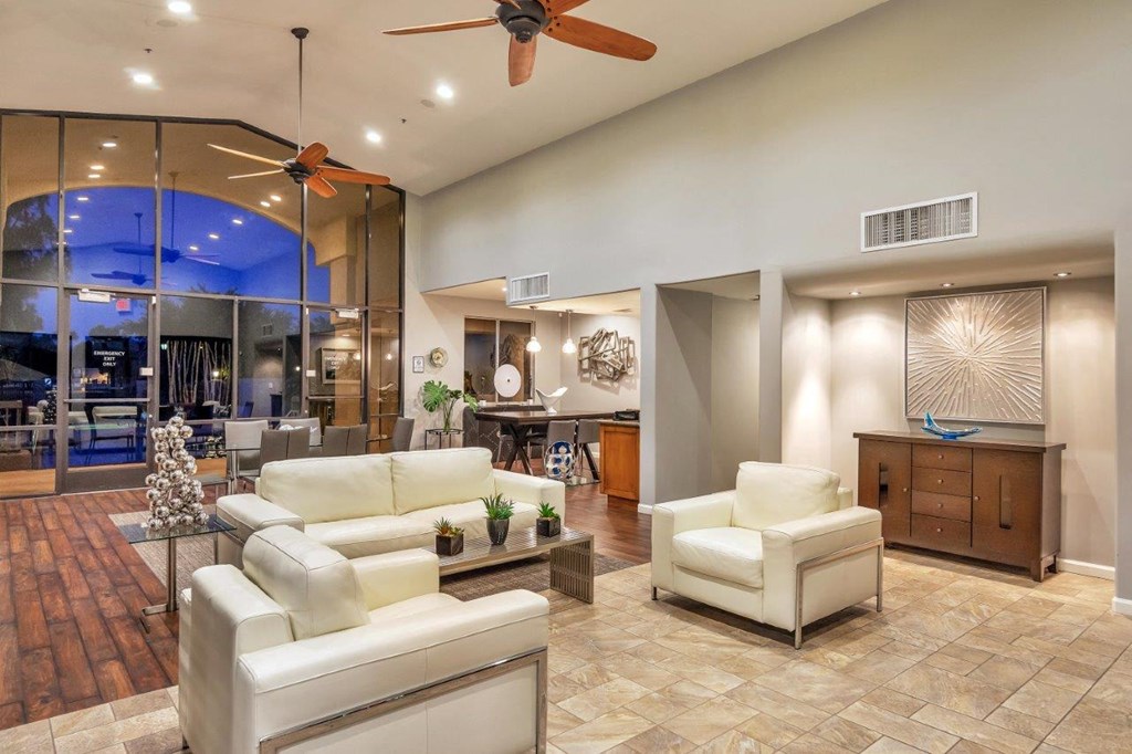 a living room with a couch and a table