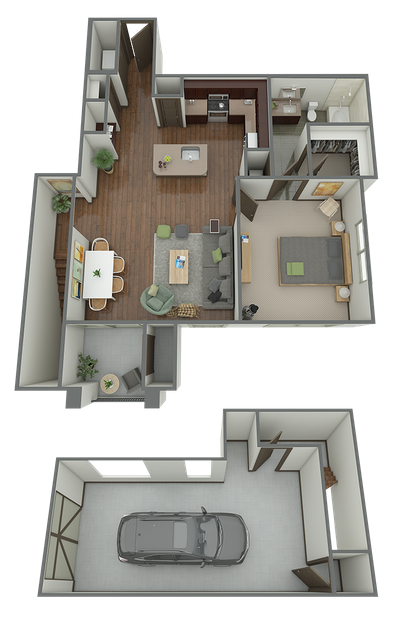 A5G - 1 Bed 1 Bath Floor Plan 6