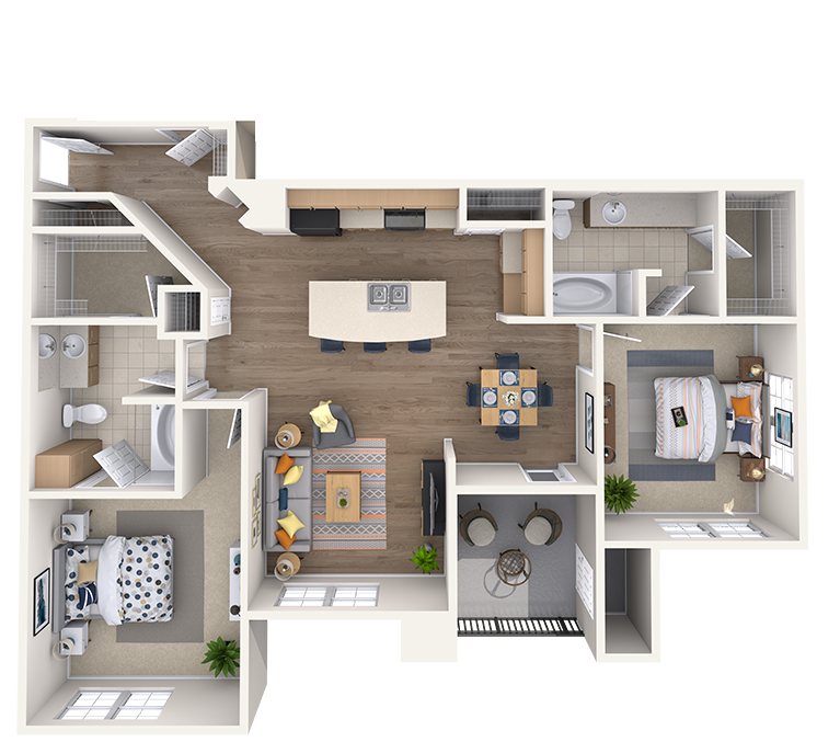tacara steiner ranch b3 floor plan two bed two bath